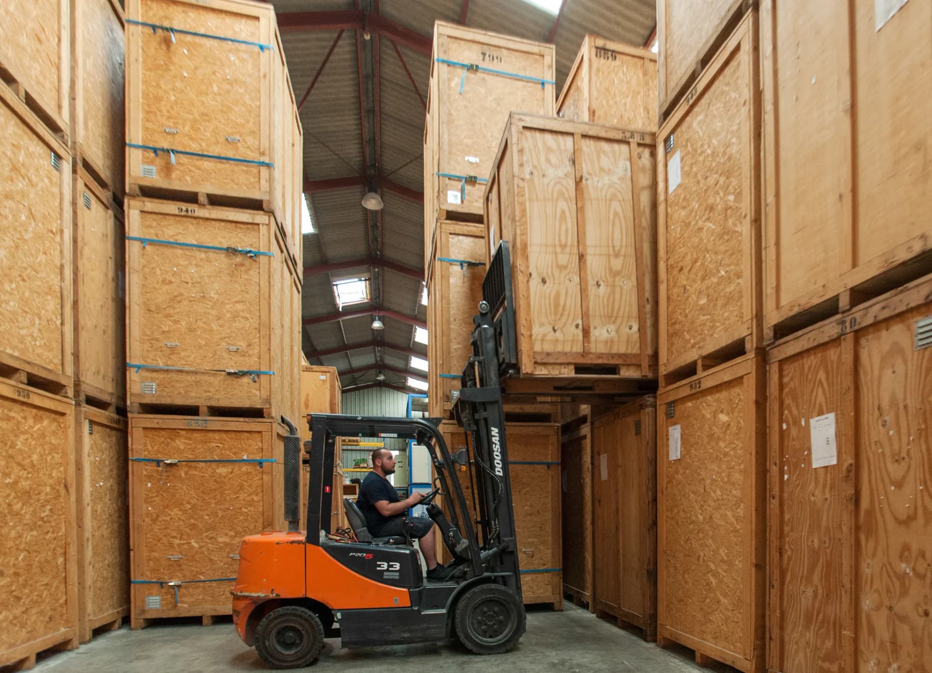 Stockage organisé dans nos installations sécurisées